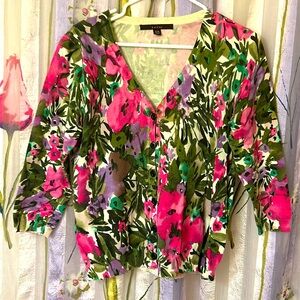 3/4 Cotton Blend Cardigan